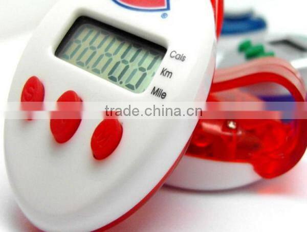High Sensor 3Buttons Multifunctional Digital Pedometer with Clip