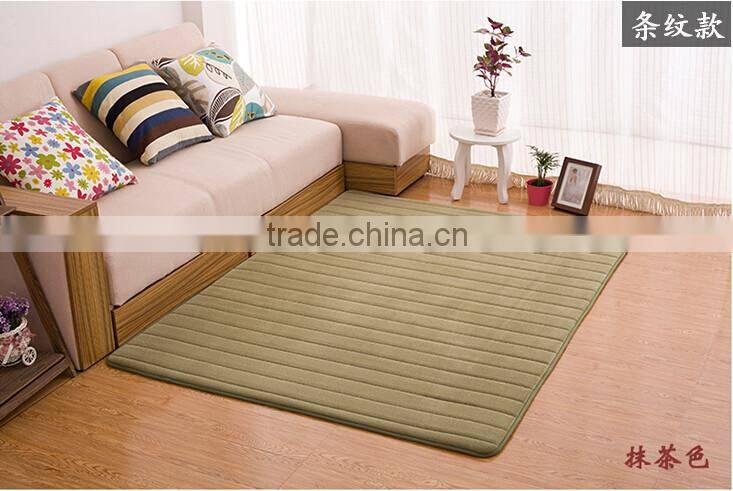 Army green soft 100% polyester coral velvet fashion area rugs