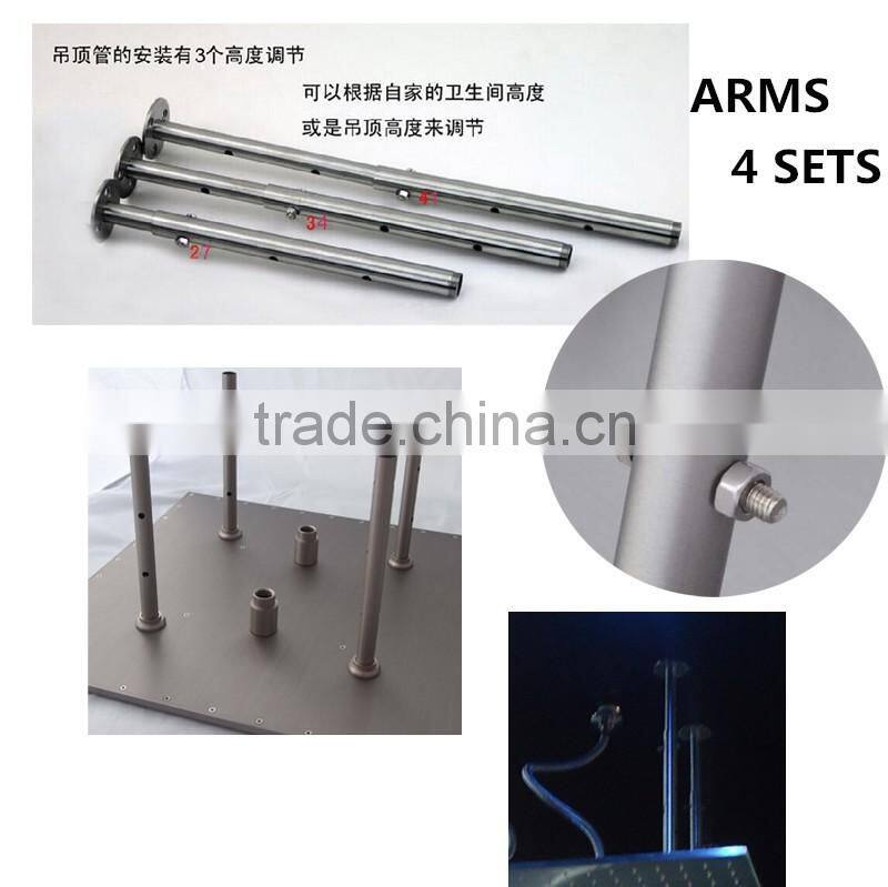 20 inch temperature conctrol led color rain spa shower head luxury bathroom accessories water screen shower bath