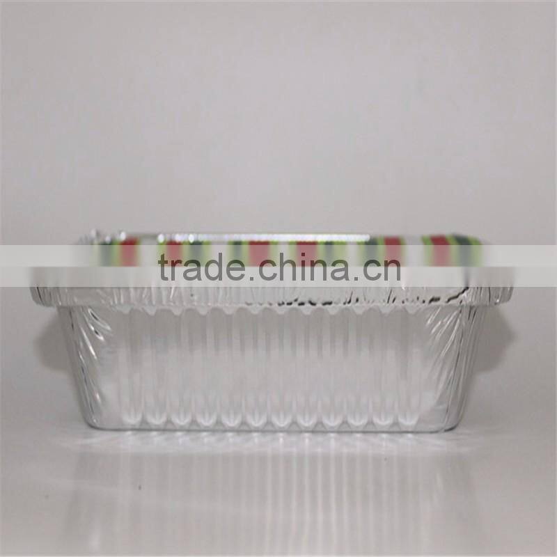 Disposable aluminium foil container for lid