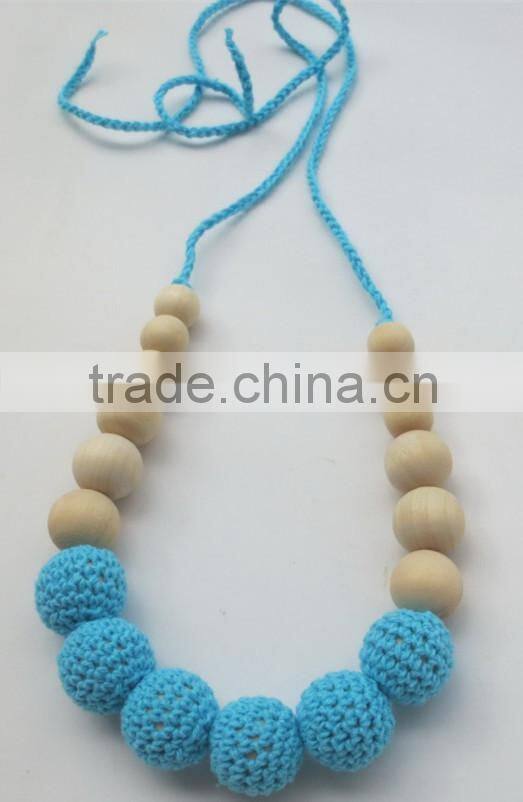 Teething Necklace, Beaded and Knotted Toy,Chomping Necklace