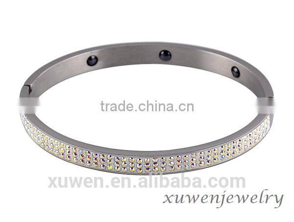 new design laser cut 18K IPG 316l stainless steel bangle women