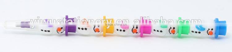 Christmas Snowman 5pcs stackable coloring pencil
