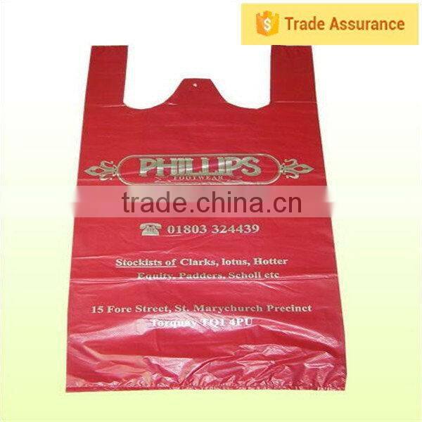 2016 product Simple Design plastic t-shirt bags,eco t-shirt bags