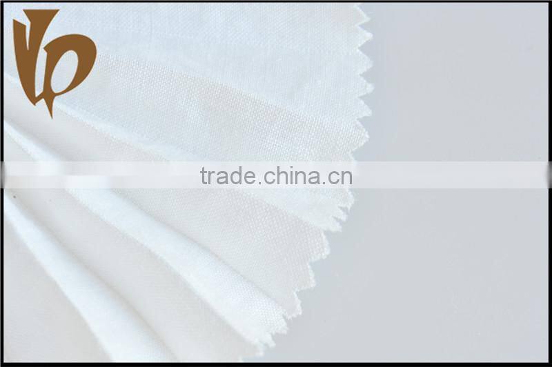 Woven Bleached White 100% Ramie Fabric For Tablecloth