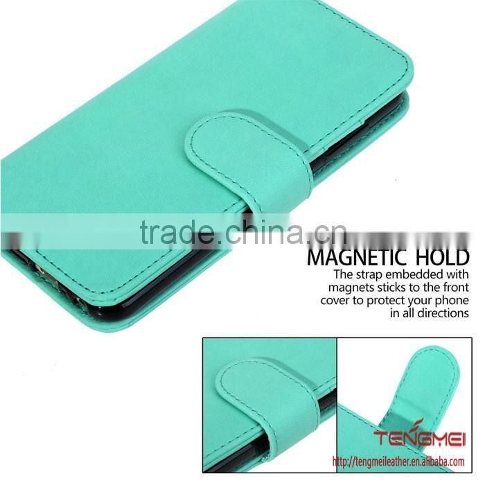 for HTC one A9 soft suede PU leather case, light green wallet case for HTC one A9