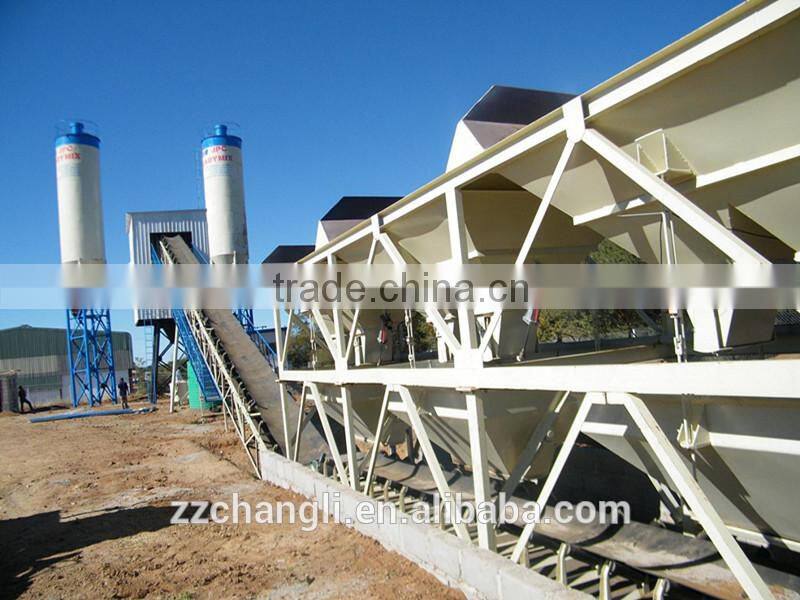 stationary concrete batching plant, wet mix concrete batching plant HZS60