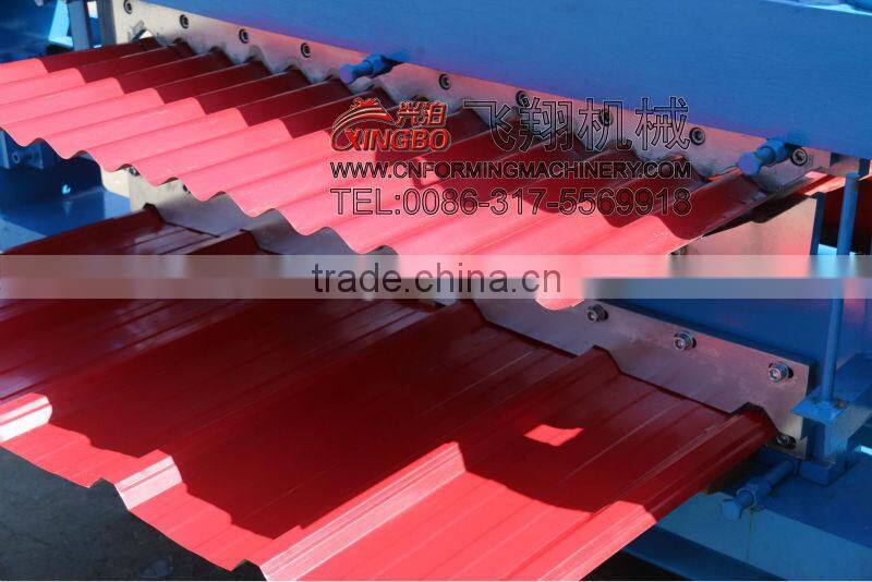 Corrugated roof panel roll forming machine with plc control