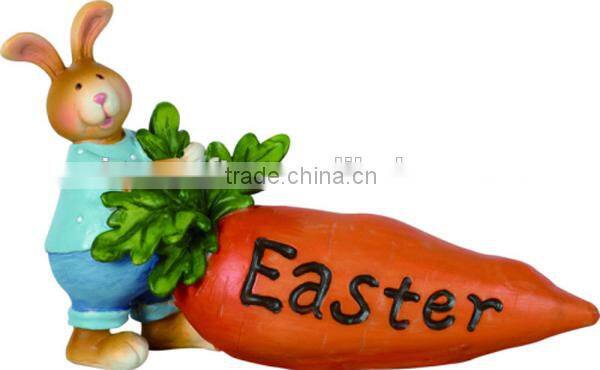 Resin Spring Bunny on Carrot 2 Asst