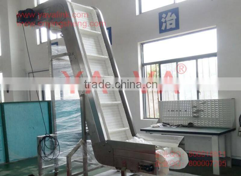 Z style vertical bucket conveyor for packing machine