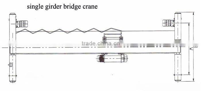 single girder overhead bridge crane 5ton price