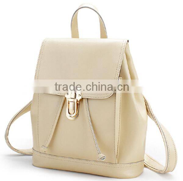 Brand designer fashion lady trendy backpack;New fancy trunover lock cords backpack;