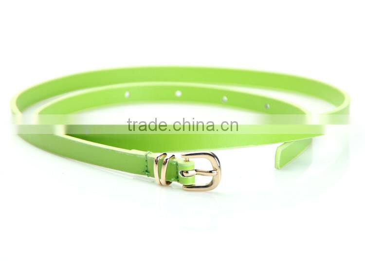 Hot Mens Womens Stylish Candy Colors Skinny Silicone Placstic belt in Stock