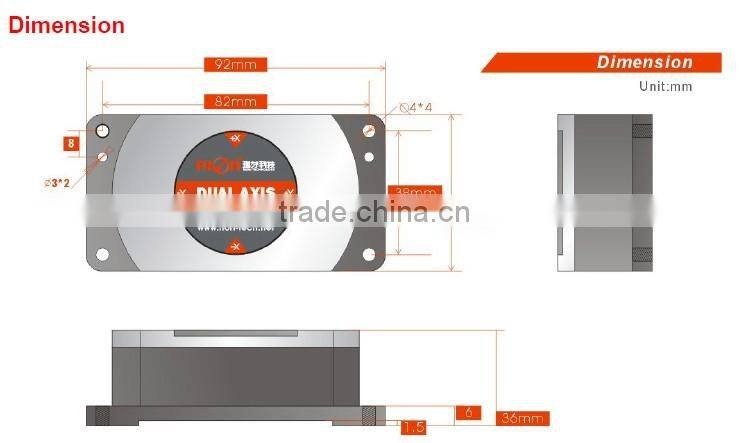 ACA610T Single-Axis High Precision Analog Inclinometer With Full Temperature Compensation (voltage output)