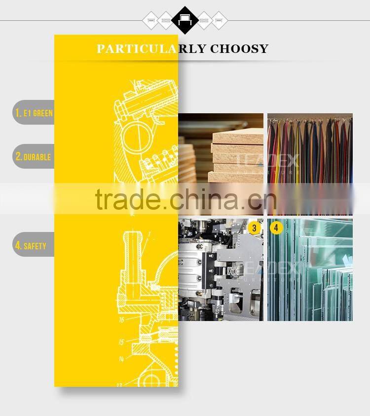 European Style Frosted Glass Partition Workstation With Overhead Cabinet