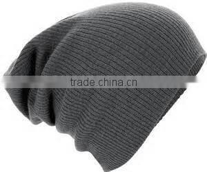 Black Cheap Wholesale Custom Pom Unisex Slouch Beanie Hat