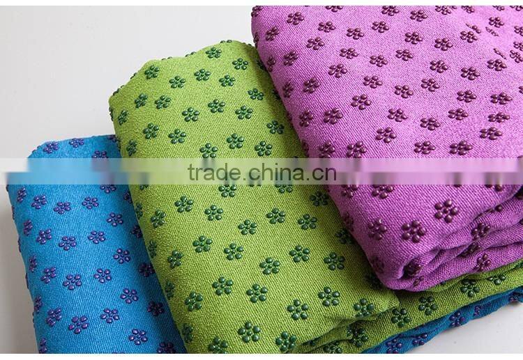 Wholesale Custom Logo Anti-slip Fibre Folding Yoga Mat Towel