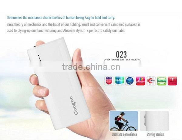 Guoguo 2016 Promotion fast charging battery charger portable 4000mAh power bank with led light