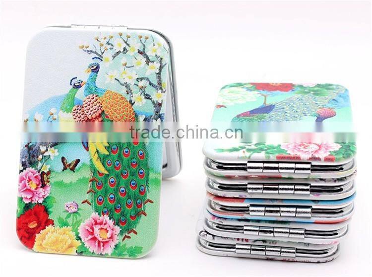 Epoxy dome rectangle pocket mirror