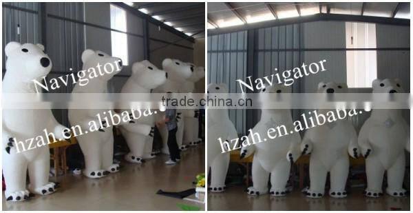 Inflatable Bear Mascot for Christmas Decoration