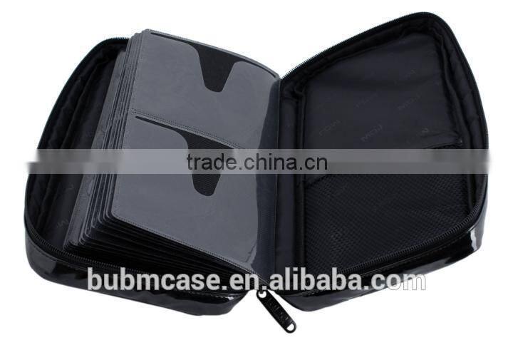 Fashion Pink 64 Capacity PU Fabric DVD Case CD Holder personalized cd case multi disc dvd cases