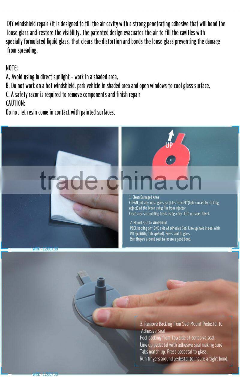 Windshield Repair Kit Car windshield repair tools MOQ ONLY 48pcs auto Glass