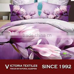 purple flower big pattern 3d printed cotton bedding home textiles sets
