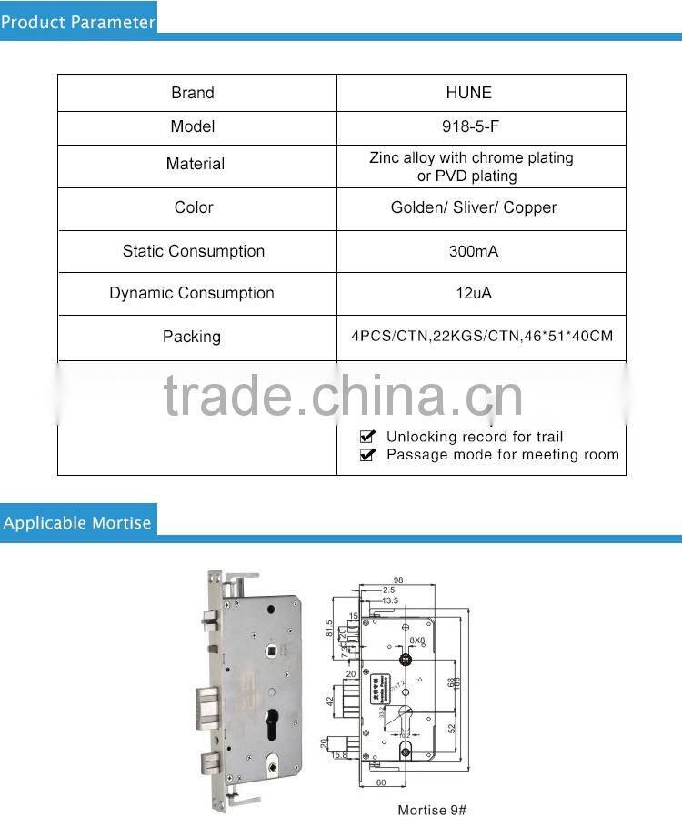 Ce approved biometric fingerprint door lock with access control system