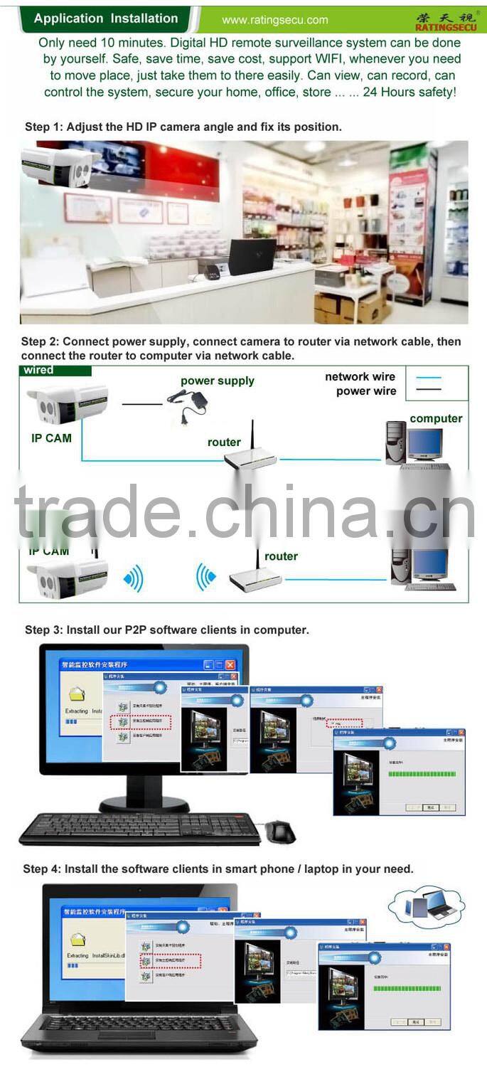 1/3" CMOS top 10 cctv cameras Waterproof 50M IR Distance with IR-CUT Filter Outdoor CCTV Products