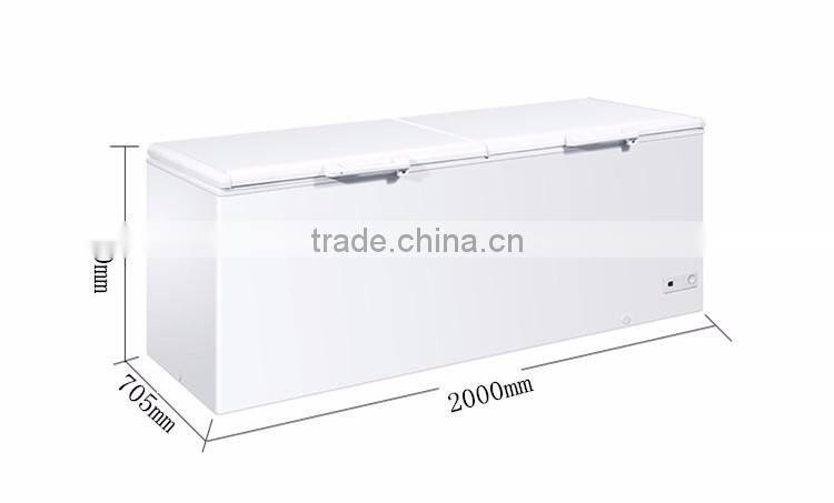 Frozen food deep horizontal freezer 800L