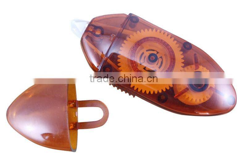 2016 fashion design colorful plastic correction tape with cap and clip