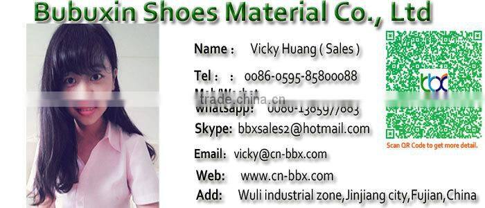 Shoe material nylon cambrelle lamilate black goma eva foam