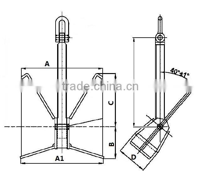Most Popular TW-POOL HHP Fully Balanced Boat Anchor for Sale