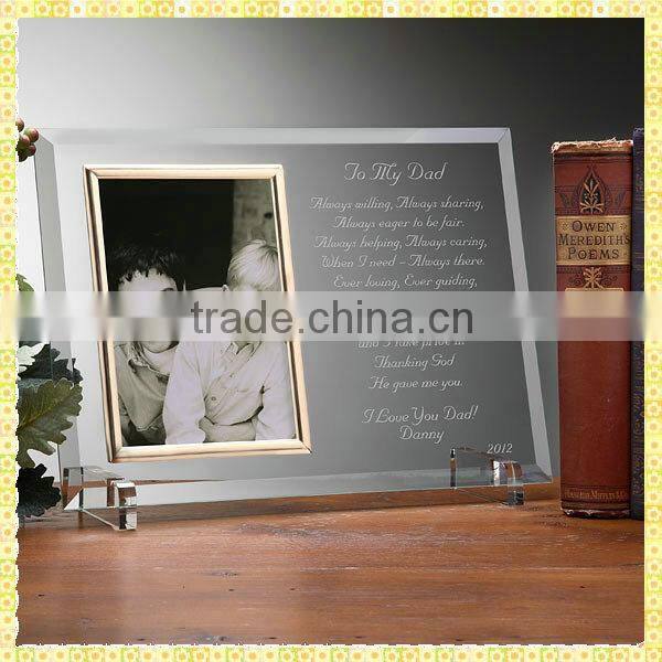 Cheap Photo Frame Glass Coaster For Couple Souvenirs Gifts