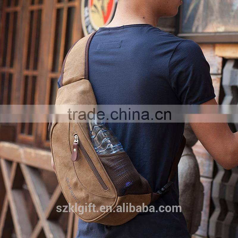 Hot selling canvas travel shoulder bag for men with low price
