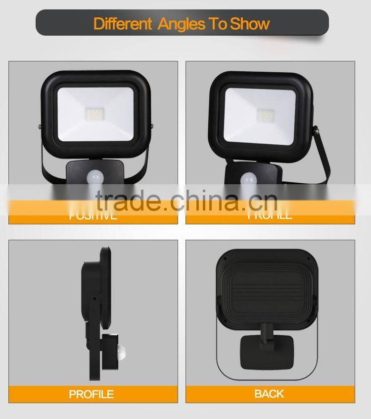 Smart 10W Sensor LED Floodlight with 0.3m H05RN-F 2G1.0mm2 cable