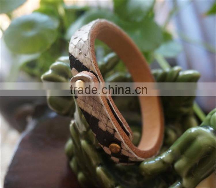 new real python skin snake leather hand strap woman real leather wrist bracelet