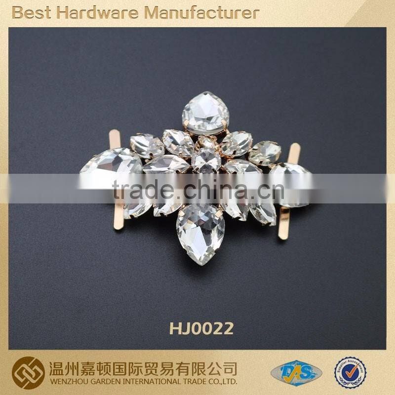 Crystal square shape ladies shoe buckle