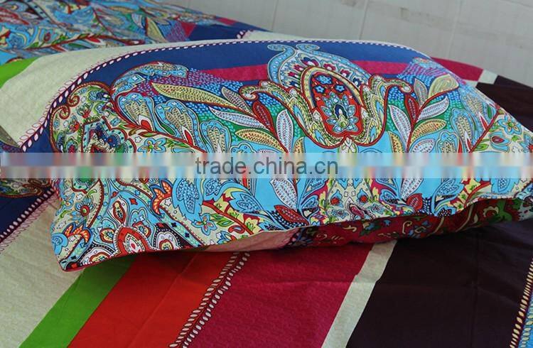 100% Cotton 40s 128x68 Reactive Printed Bedding Sets Duvet Cover Sets