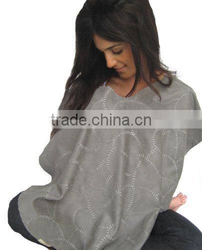 Adjustable neck round jacque woven plus size Front and back cover breastfeeding baby car set cover