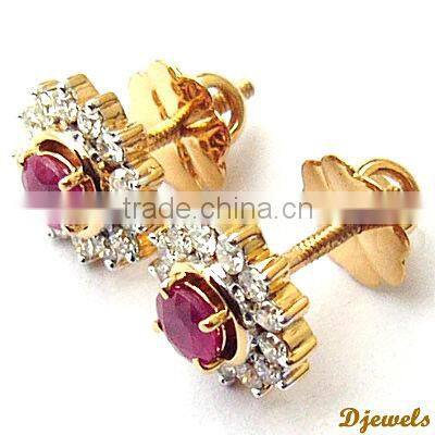 Diamond Gold Earrings, Stylish Diamond Earrings, Diamond Jewelry