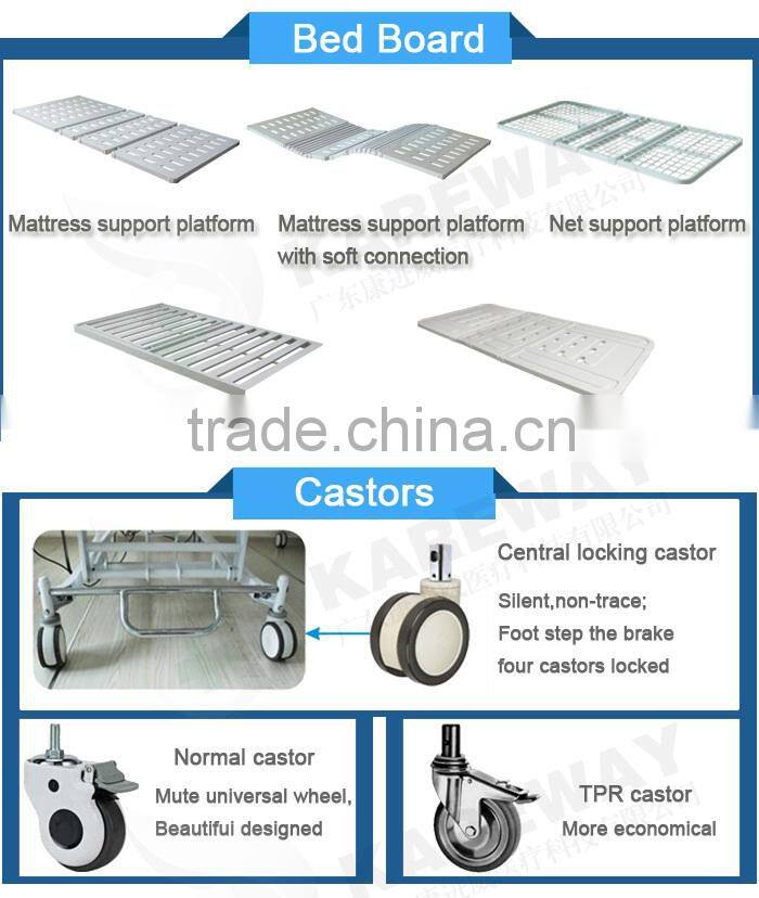 Electric five function adjustable for medical hospital bed board