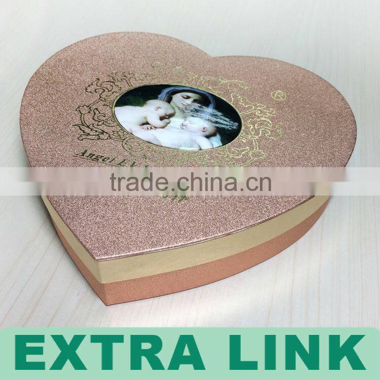 Luxury Kraft Paper Cardboard Heart Shaped Baby first year memory Book Packing Box