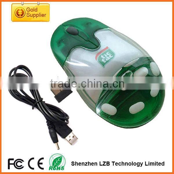 transparent mouse,liquid wireless mouse for gift