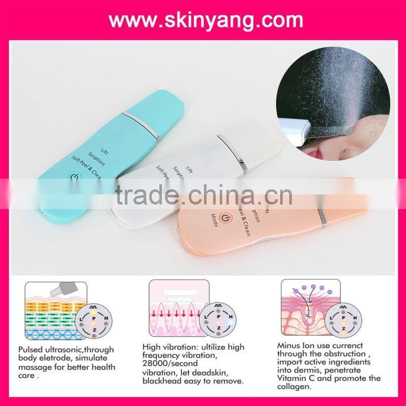 Sonic Peelling Ultrasonic Skin Scrubber Spatula & Infusion Face massage and skinyang portable Sonic peeler skin scrubber