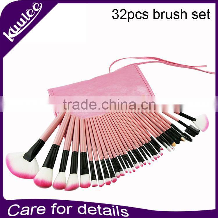Professional Wholesale 32pcs Cosmetics Makeup Brush Set With Snytheic Hair