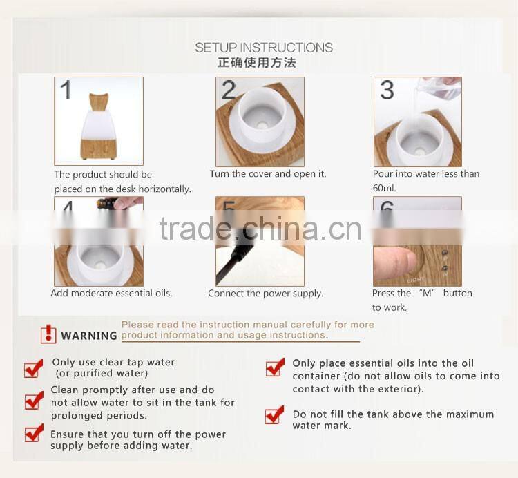 GX DIFFUSER spa usb humidifier /aromatherapy diffuser/essential oil diffuser wood
