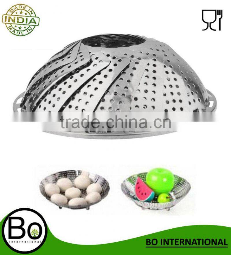 fruit collapsible vegetable stainless steel food steamer