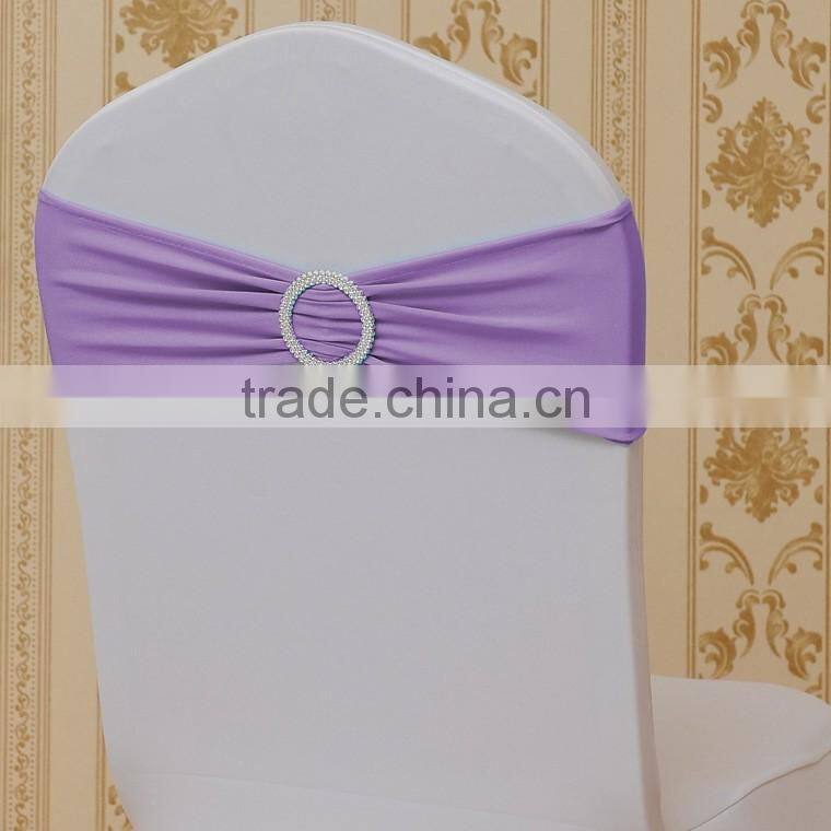 cheap wedding decorative elastic chair sash with buckle