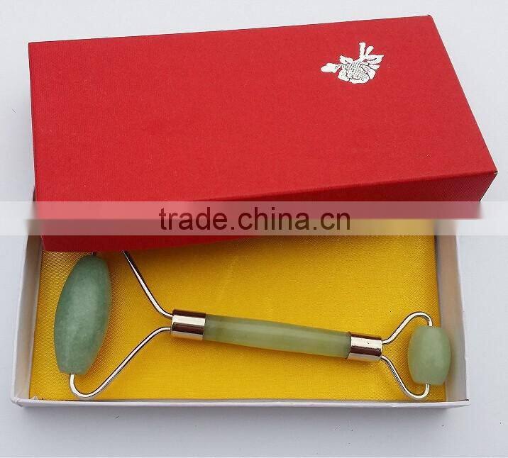 with gift box jade massager roller with strong steel frame hot stonejade facial massage roller
